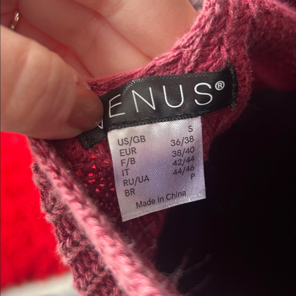 VENUS Raspberry Cowl Neck Sweater - Picture 2 of 4